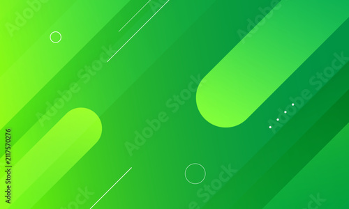 Abstract green gradient rounded geometric background. Vector illustration