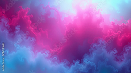 Abstract Background with Glowing Neon Purple and Blue Wavy Lines Futuristic Digital Landscape