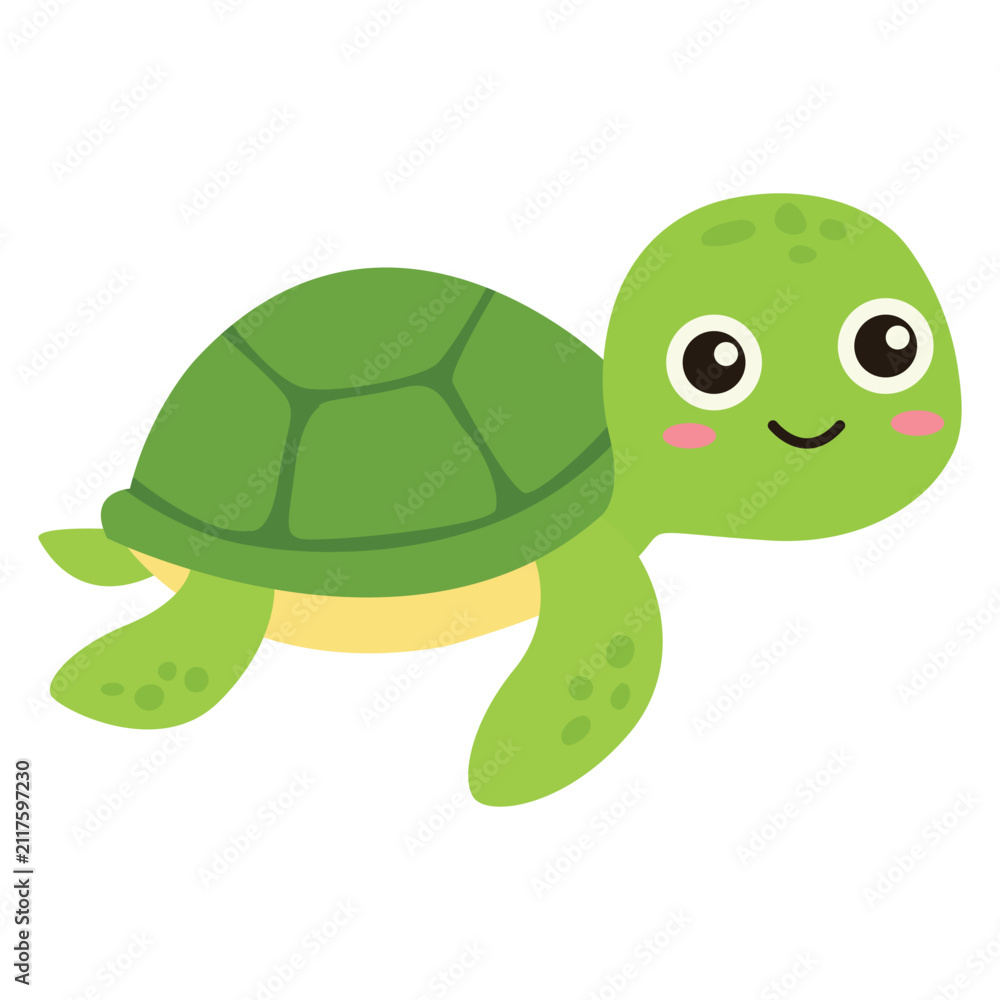 Obraz premium funny turtle cartoon