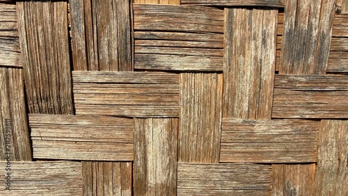 Fotografie Handcrafted Tropical Wickerwork Texture Background