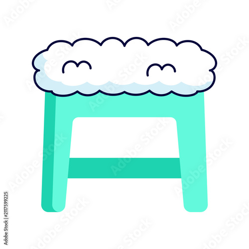 Creative design icon of stool