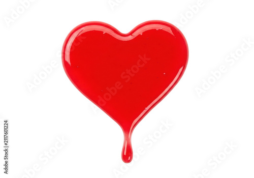 Red heart icon with dripping effect