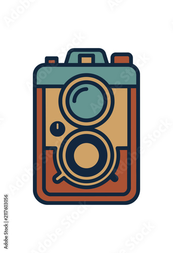 Vintage camera graphic design abstract