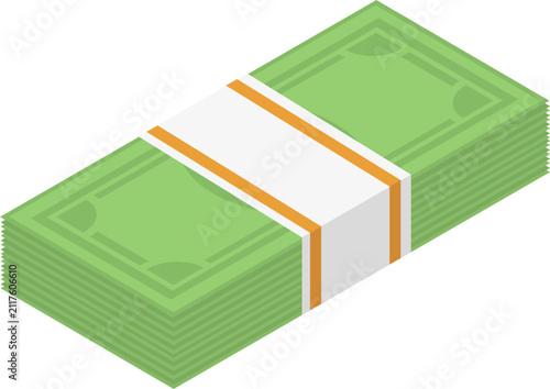 Canvas Print Stack of Money Bills