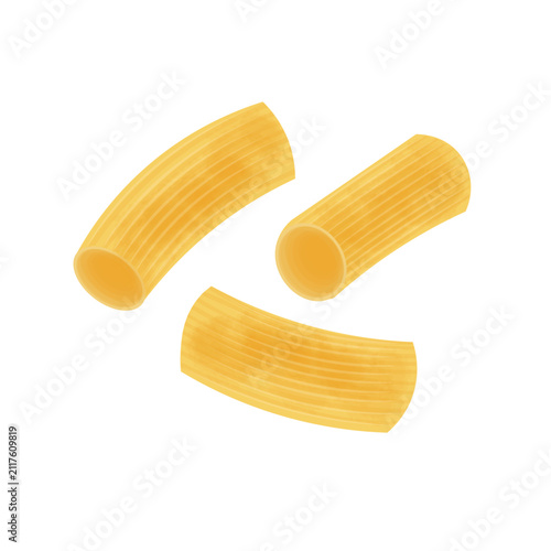 Vector Illustration Logo Clipart Rigatoni Isolated 