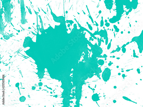 Dynamic teal splash paint background