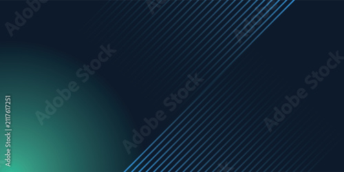 Foto Digital technology speed connect blue green background, cyber nano information,