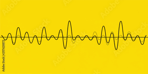 Cuadro en lienzo Abstract ECG Heartbeat Line Forming Heart Shape with EKG Pulse Monitor Cardiogra