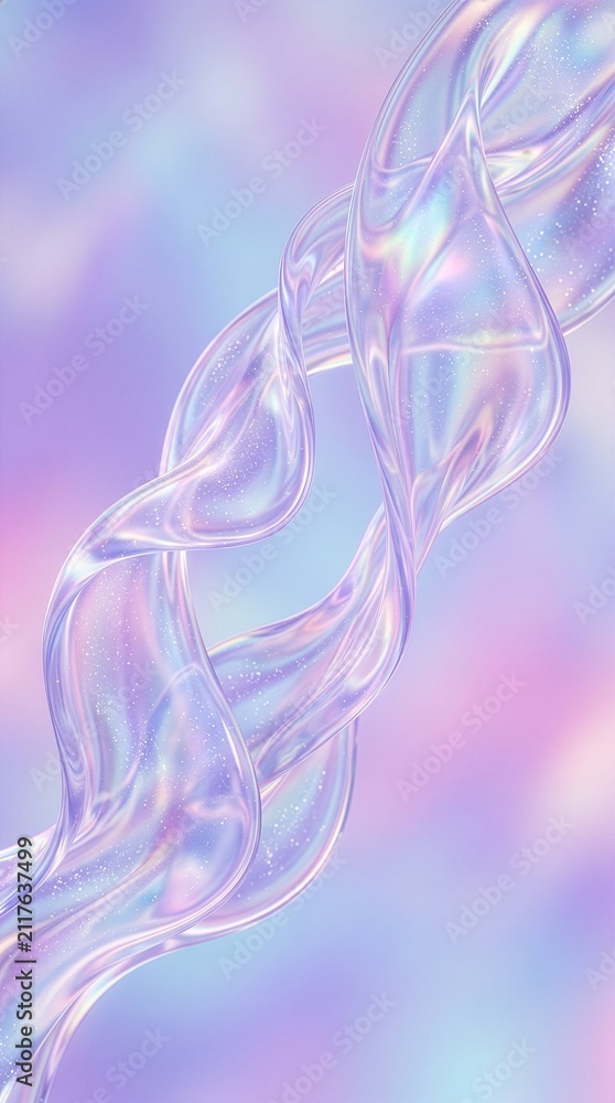 Fototapeta premium Vertical Lavender Opal Ribbons