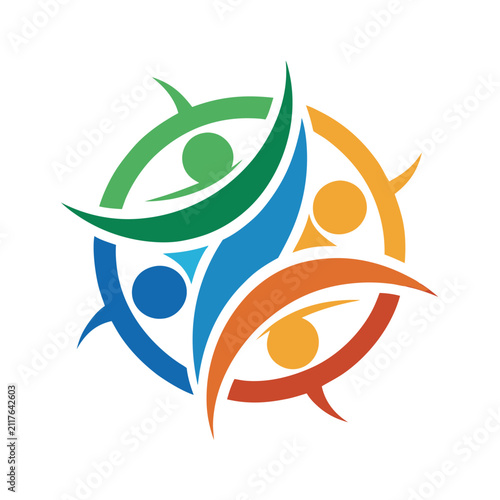 Global community logo design. 