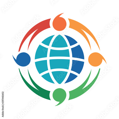 Global community logo design. 