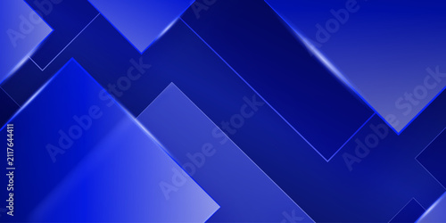 Dynamic abstract background with intersecting geometric shapes in deep blues and vibrant highlights, creating a modern, high-tech feel.