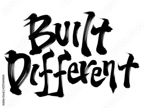 Built Different - Forged In Fire Japanese Calligraphy Typography