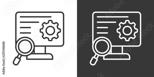 Search Optimization Icon Set Vector Collection Isolated In Black And White