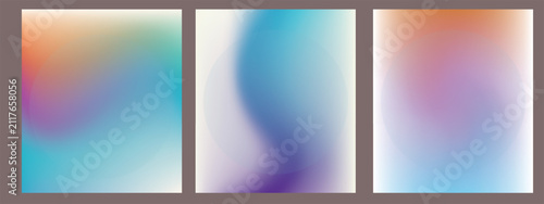 Vector gradient background template vector. Minimalist style posters cover with pastel colorful geometric shapes. Modern wallpaper design for social media, brochure, modern