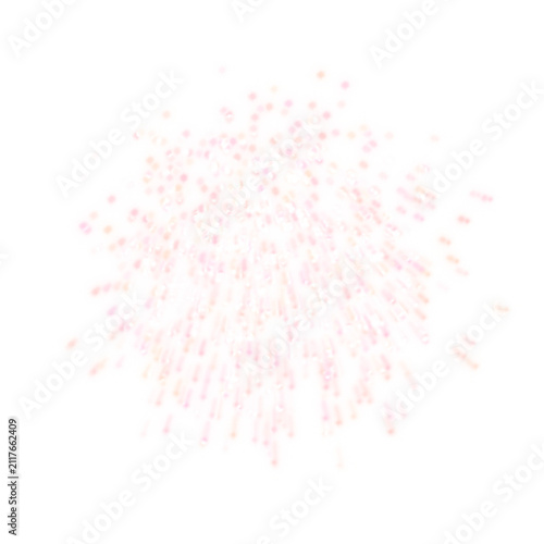 Photography Soft Champagne Gold and Pink Fireworks Burst Isolated on Black Background