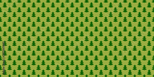 Christmas trees green simple seamless pattern. Vector illustration.