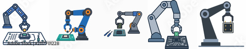 a robotic arm assembling a microchip