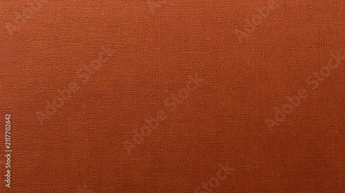 Terracotta orange woven fabric texture background with detailed fine grid weave pattern
