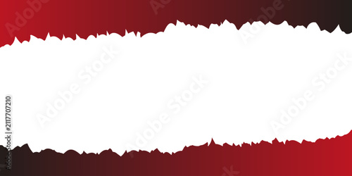 Foto A vibrant digital background featuring a jagged red gradient border against a wh
