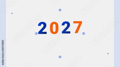 Minimalist Modern Twenty Twenty Seven Year Typographic Design Concept