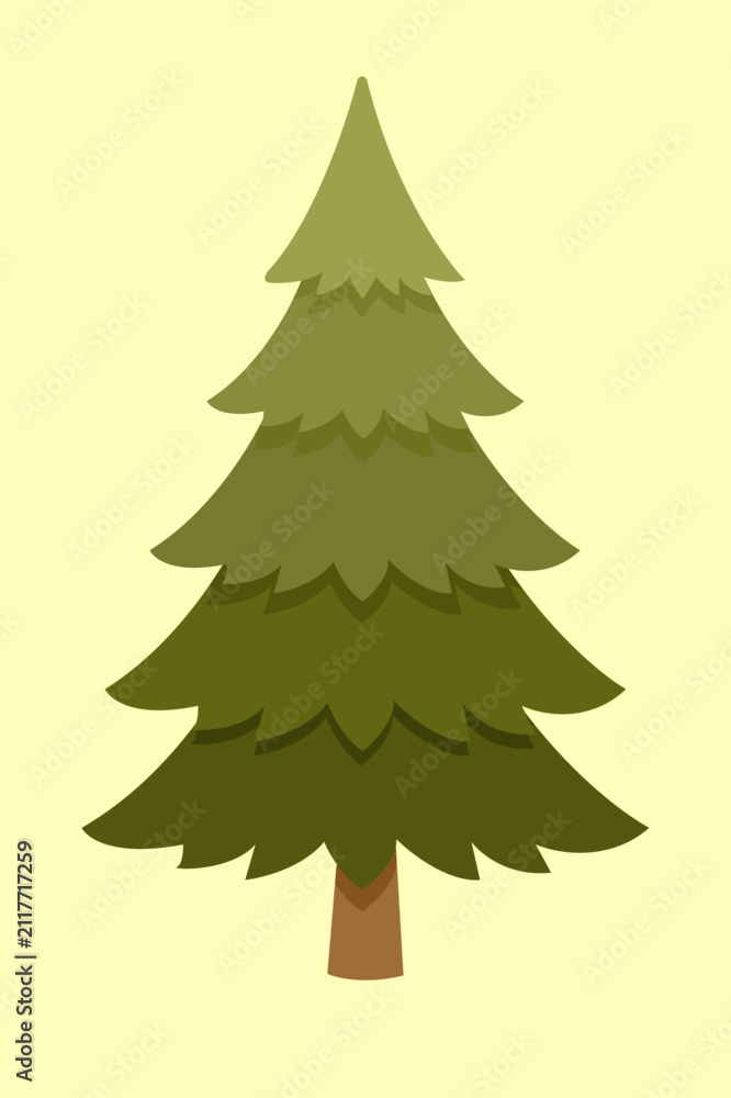 Obraz premium christmas tree vector illustration