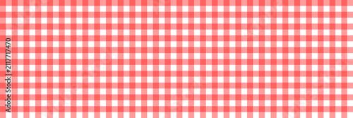 Pastel pink and white gingham check plaid pattern background texture for fabric, picnic, and wallpaper design