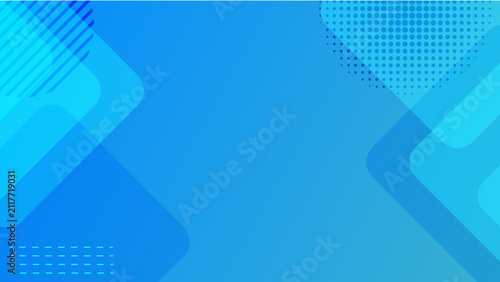 Blue Abstract Geometric Vector Background, Layered Rounded Squares Frame with Halftone and Stripe Elements 