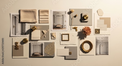 Elegant Interior Design Mood Board Inspiration Textures and Palettes
