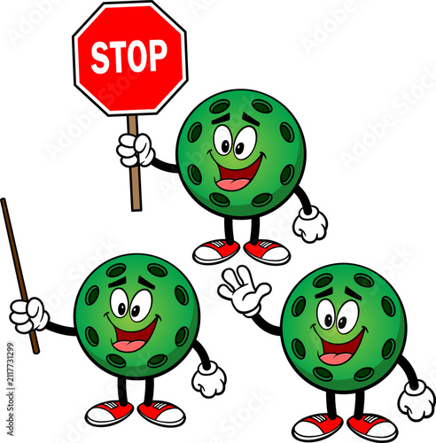 Pickleball Mascot Set 01