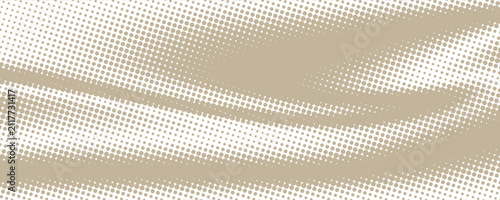 Abstract Beige Halftone Dot Wave Pattern Background