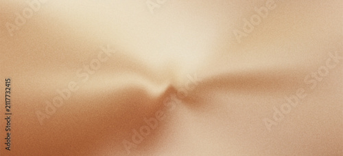 Soft brown gradient background with warm beige and cream tones and golden highlights. Latte bg with smooth grainy noise texture elegant blurry waves. Luxury aesthetic poster. 3D vector backdrop