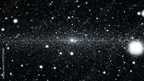 Vast deep space background with bright stars and galaxies