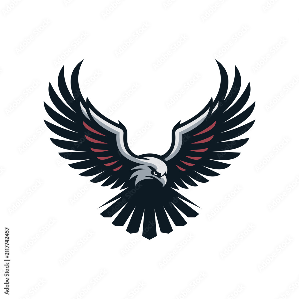 Fototapeta premium eagle with wings illustration design