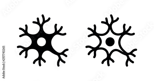 Canvas Print Neuron nerve cell biology icon