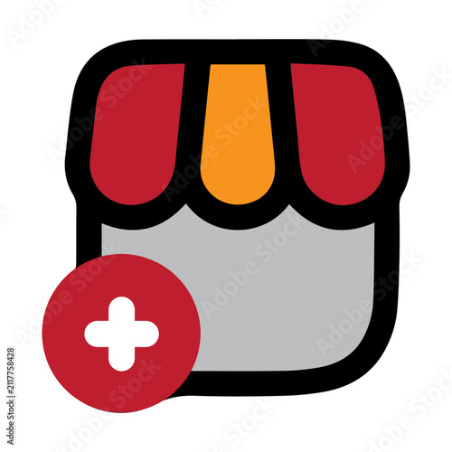 Add New Shop Storefront Icon_Flat Icon