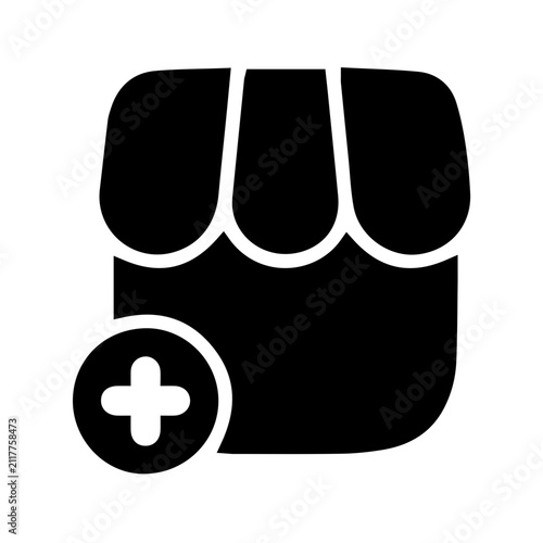 Add New Shop Storefront Icon_Glyph Icon