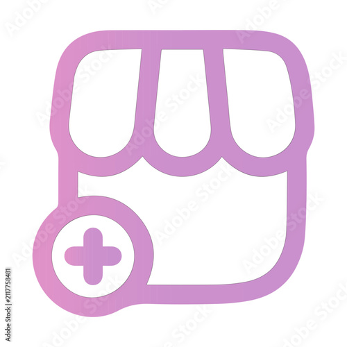 Add New Shop Storefront Icon_Gradient Line Icon