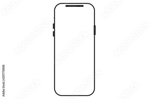Obraz na płótnie Minimalist smartphone frame outline vector illustration