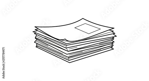 A stack of paper sheets.