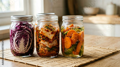 Fermented Vegetables and Pickles with Kombucha Jars