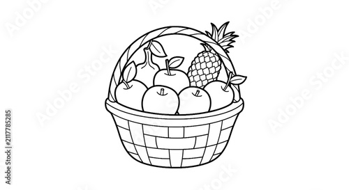 A basket of fresh apples.