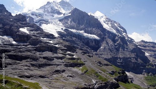 Принти на полотні Jungfrau Region, Bernese Oberland, Murren, Swiss Alps, Bern, Switzerland