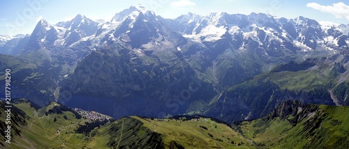 Принти на полотні Jungfrau Region, Bernese Oberland, Murren, Swiss Alps, Bern, Switzerland