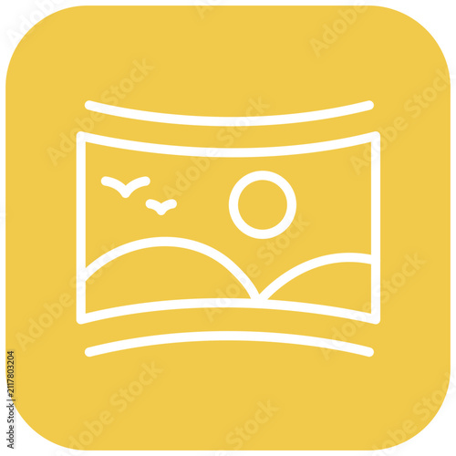 Vector Design Panoramic Icon Style