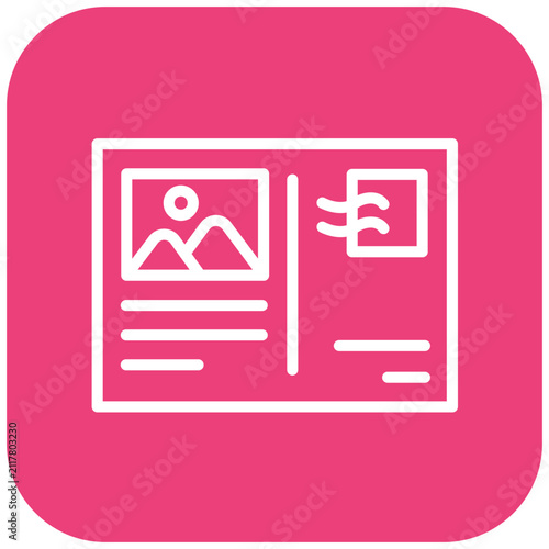Vector Design Postcard Icon Style
