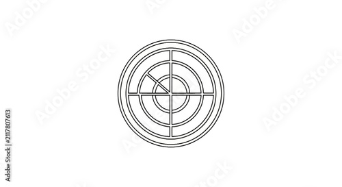 Bullseye Target Circle Design Element.