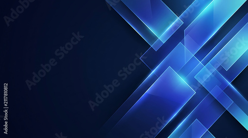 Abstract geometric light rays forming an x pattern on dark background . Ai Generated