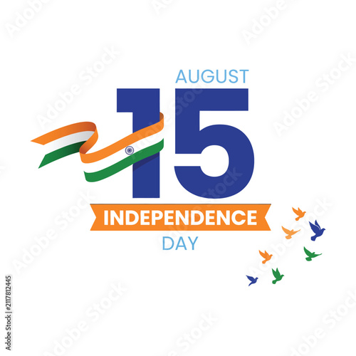 Minimalist Festive Indian Independence Day Celebration Graphic