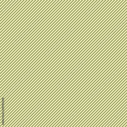 Abstract seamless pattern with diagonal stripes in olive green and beige colors.